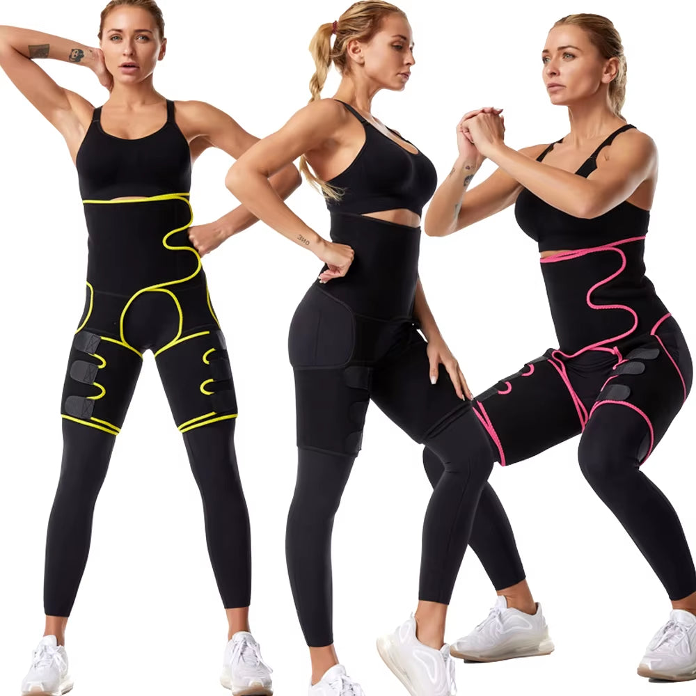 Body 3-In-1 Waist and Thigh Trimmer for Women Weight Loss Butt Lifter Waist Trainer Slimming Support Belt Hip Raise Shapewear