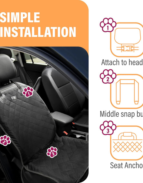 Load image into Gallery viewer, Front Dog Car Seat Cover for SUV, Trucks, Sedans. Waterproof Car Seat Covers for Dogs Front Seats Only. Car Seat Protector for Dogs - Orange
