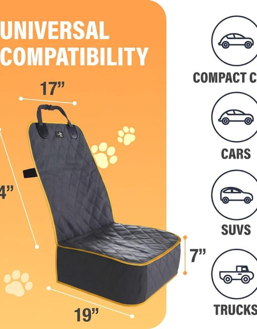 Load image into Gallery viewer, Front Dog Car Seat Cover for SUV, Trucks, Sedans. Waterproof Car Seat Covers for Dogs Front Seats Only. Car Seat Protector for Dogs - Orange
