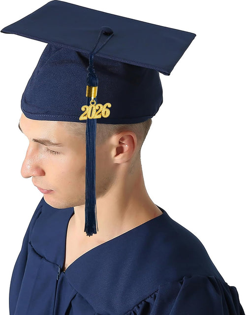 Load image into Gallery viewer, Matte Graduation Gown Cap Tassel Set 2022 for High School and Bachelor
