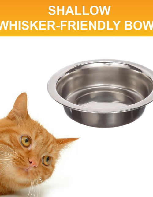 Load image into Gallery viewer, Stainless Steel Dog and Cat Bowls (2 Pack) Neater Feeder Cat Deluxe or Cat Express Extra Replacement Bowl (Metal Food and Water Dish) (1 Cup)
