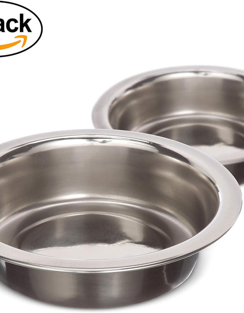 Load image into Gallery viewer, Stainless Steel Dog and Cat Bowls (2 Pack) Neater Feeder Cat Deluxe or Cat Express Extra Replacement Bowl (Metal Food and Water Dish) (1 Cup)
