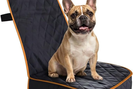 Front Dog Car Seat Cover for SUV, Trucks, Sedans. Waterproof Car Seat Covers for Dogs Front Seats Only. Car Seat Protector for Dogs - Orange