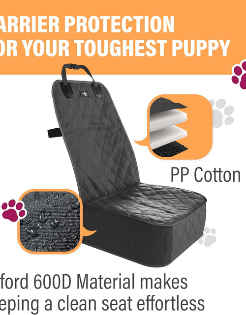 Load image into Gallery viewer, Front Dog Car Seat Cover for SUV, Trucks, Sedans. Waterproof Car Seat Covers for Dogs Front Seats Only. Car Seat Protector for Dogs - Orange

